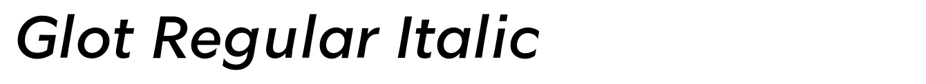 Glot Regular Italic image